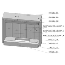 Šamotová komora komplet KV HEAT 2G 70.44.13